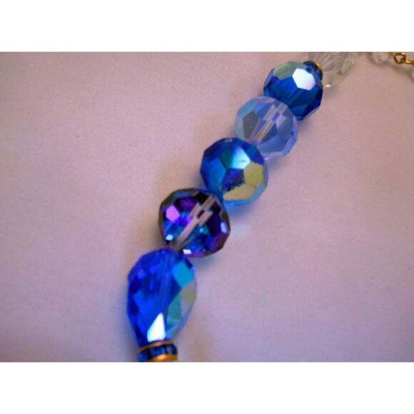 Vintage Jewelry Vendome Blue Crystal Necklace - Picture 3 of 7